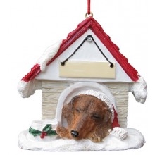 Dachshund Doghouse Christmas Ornament